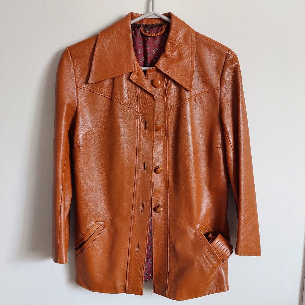 Tailor Vintage Cognac Brown Leather Jacket